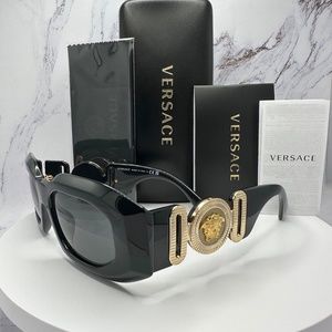 Versace Black and Gold Sunglasses
